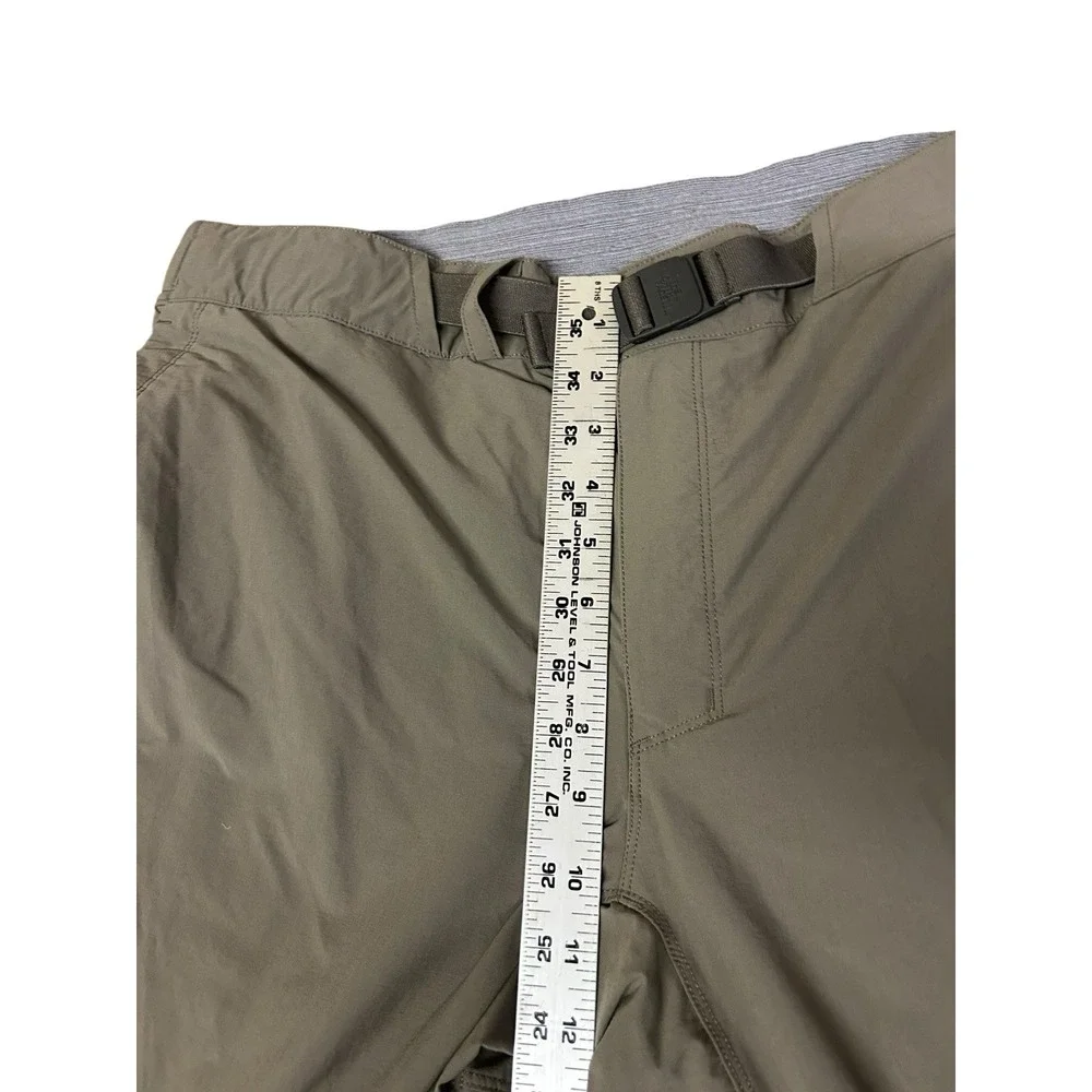 The North Face Pants‎ Outdoor Nylon Stretch Belted Green/brown Mens Size 38x33